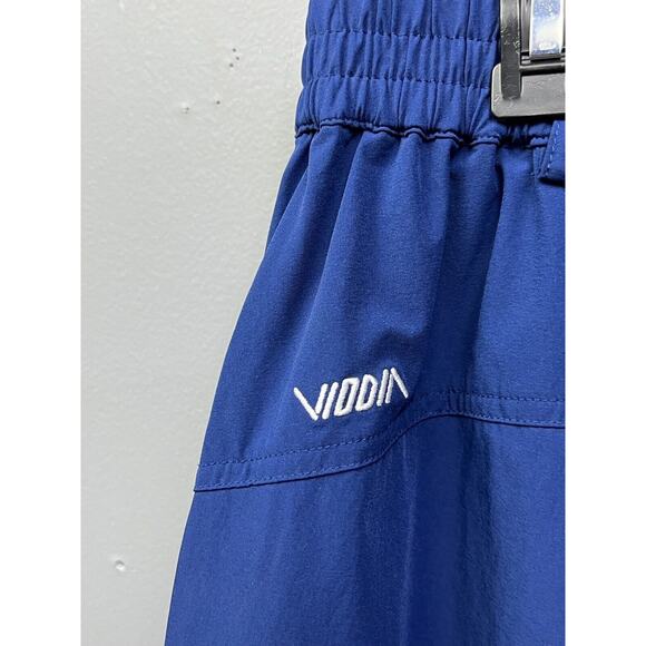 Viodia Men’s Blue Athletic Hiking Shorts Stretch Elastic Waist Zip Pocket Sz L - Picture 4 of 7